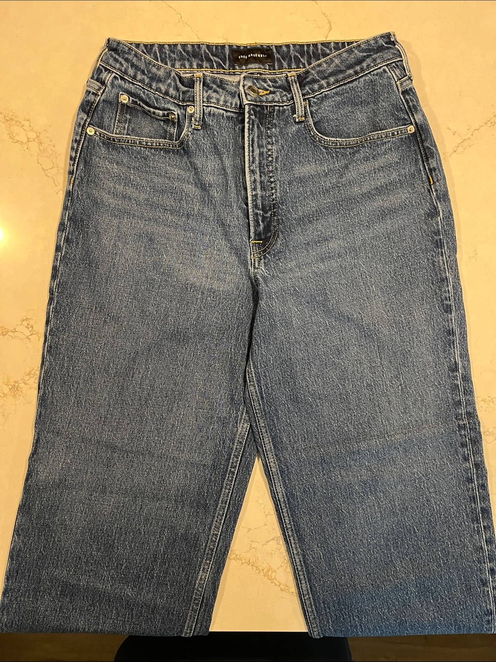 Free Assembly  women’s wide leg jeans in Medium Blue